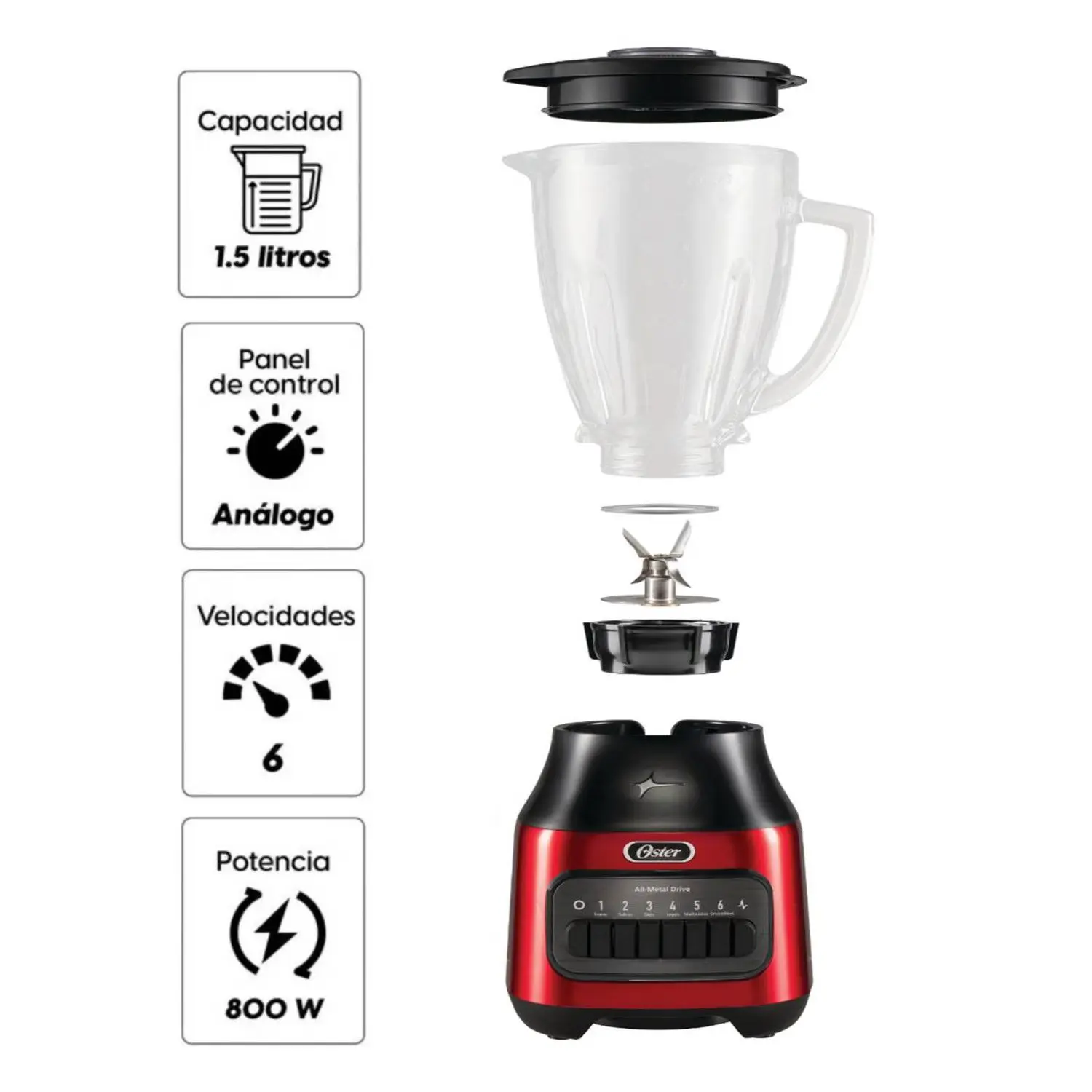 Licuadora Oster 1.5L BLSTPEG-CPB