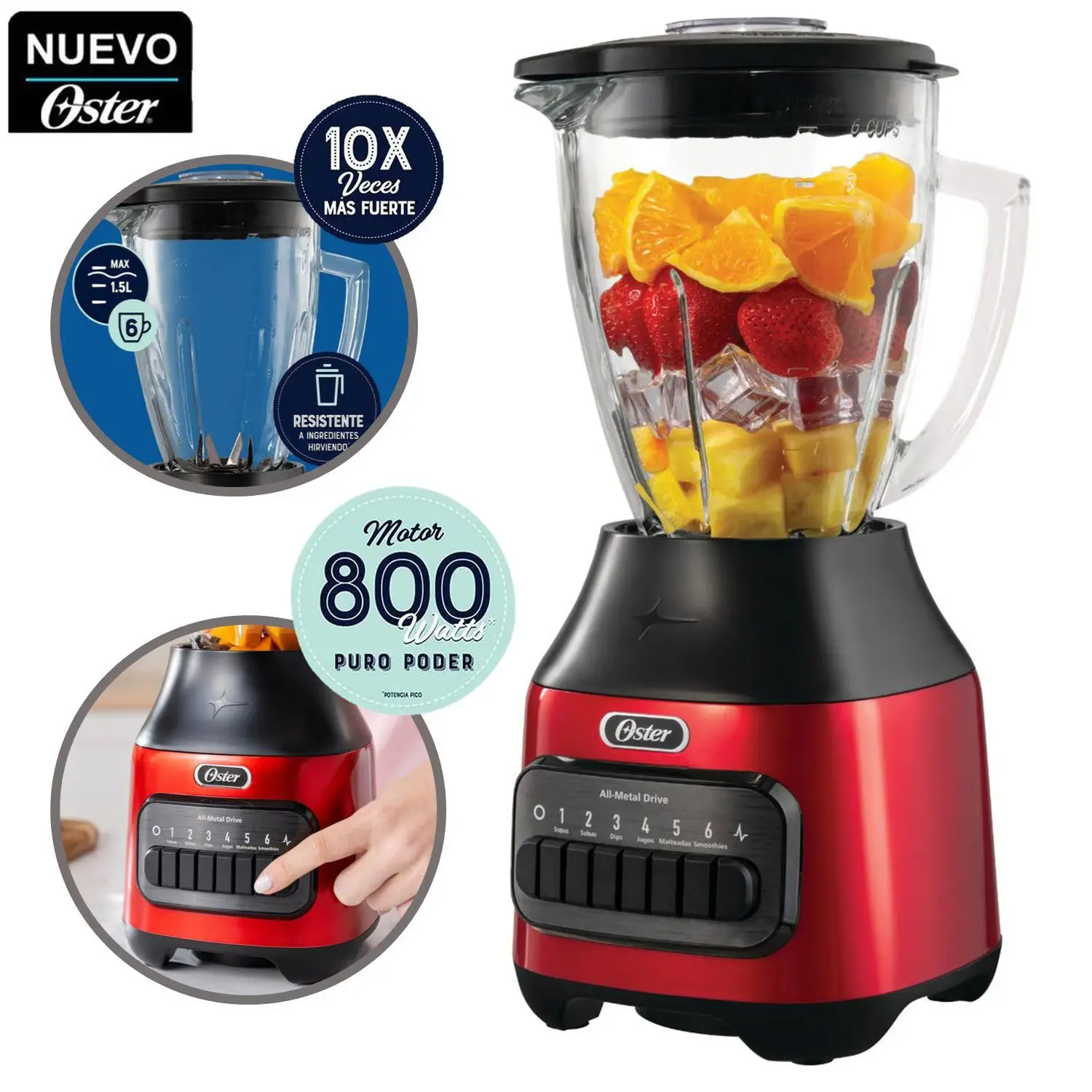 Licuadora Oster 1.5L BLSTPEG-CPB
