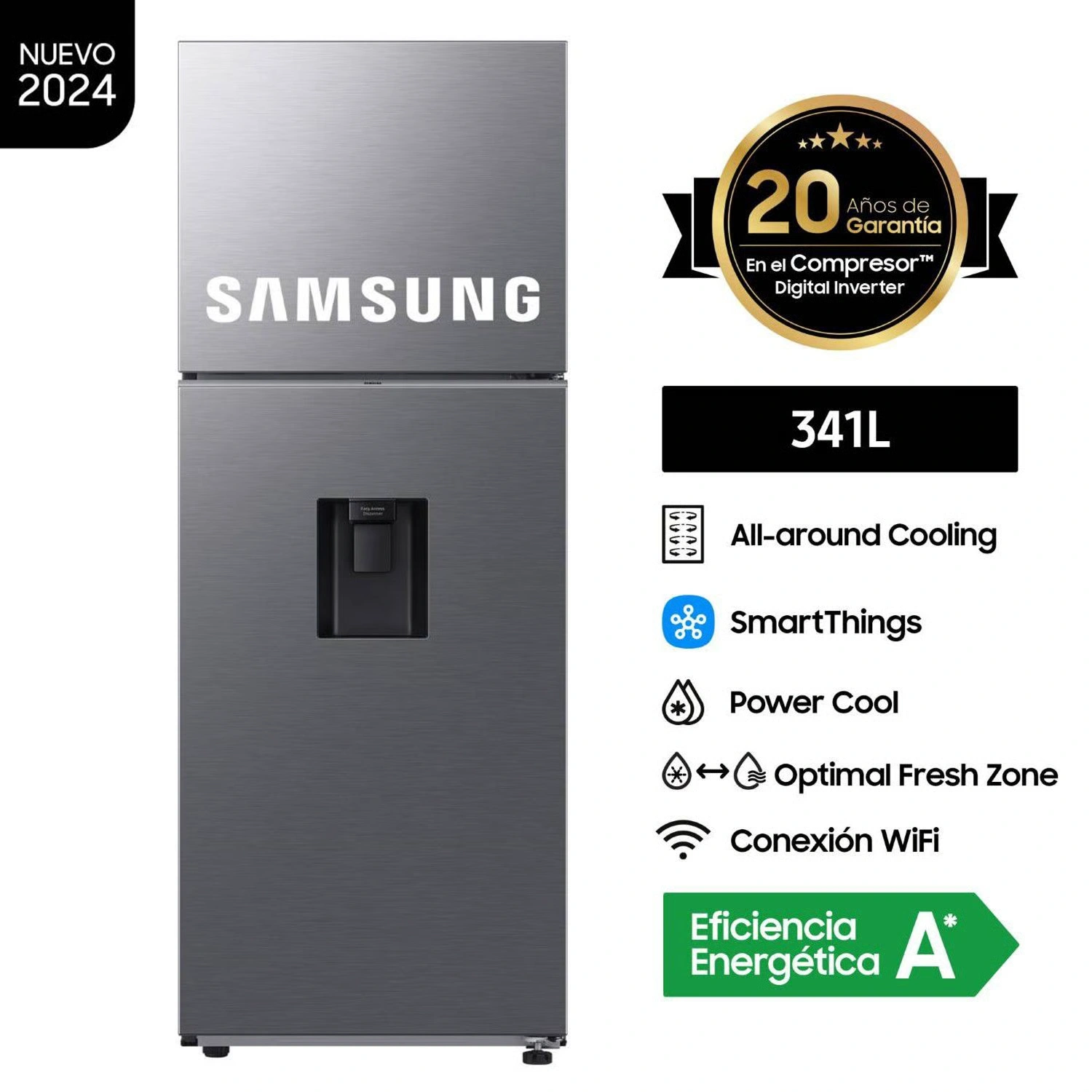 Refrigeradora Samsung No Frost 341L RT35DG5720S9PE